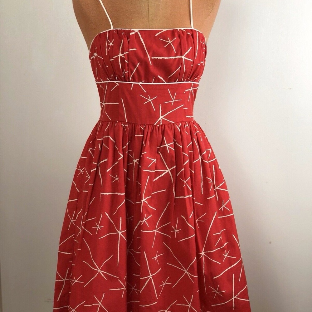 Anthropologie Girls From Savoy Red Pinup Dress 6